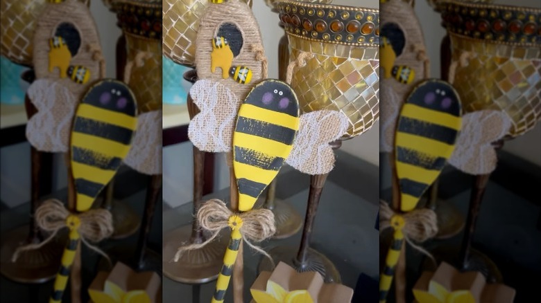 bee and beehive table centerpiece