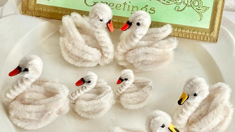 pipe cleaner swans