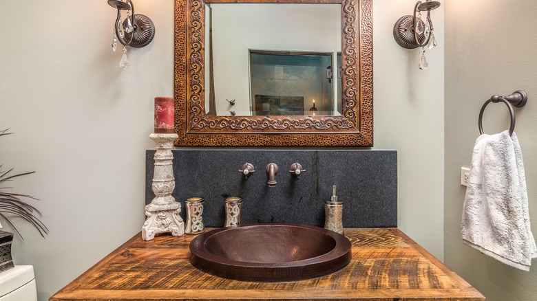 Eclectic bathroom