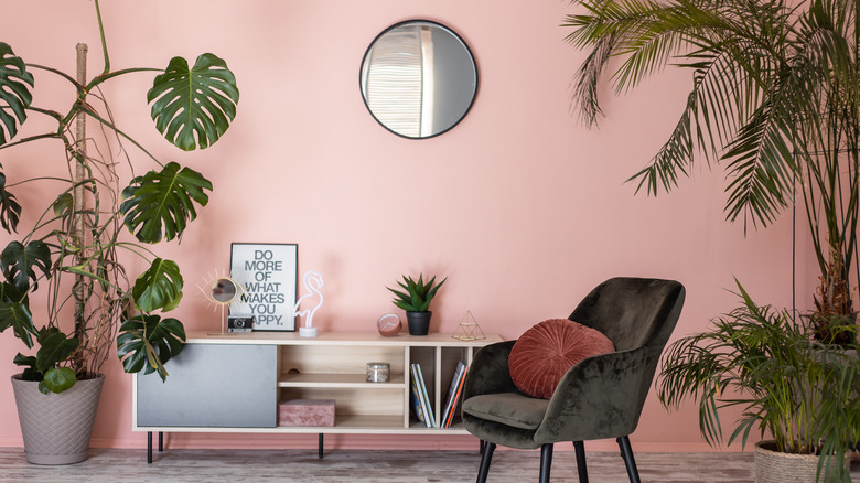 pink living room 