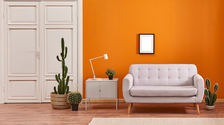 orange living room 