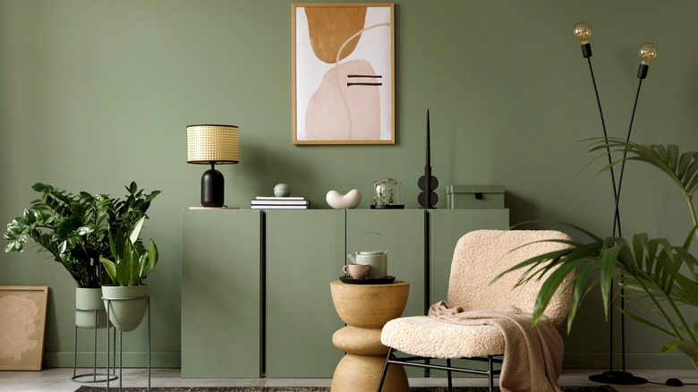 sage green living room 