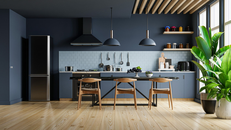 kitchen with laminate floor