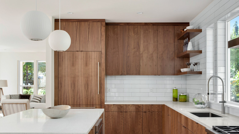 wood finish fridge