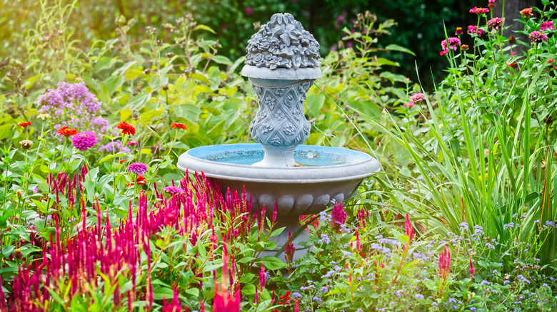 fountain in garden