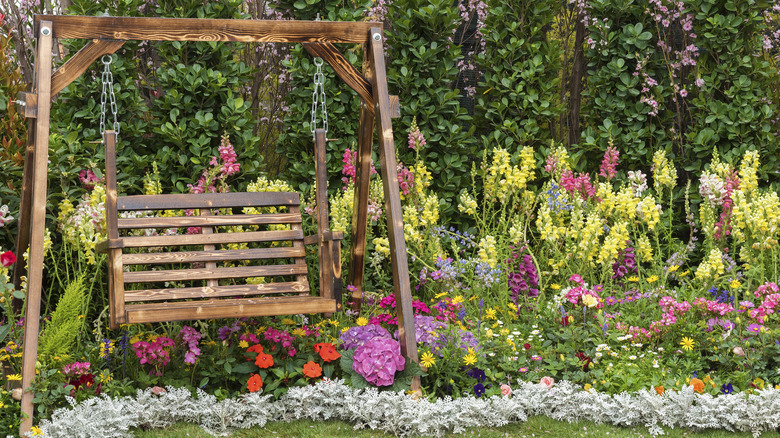 swing in garden