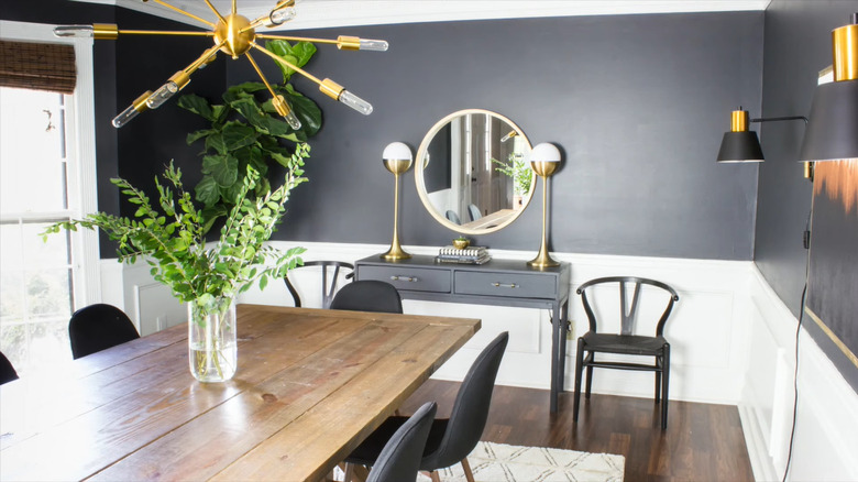 Modern gray dining room