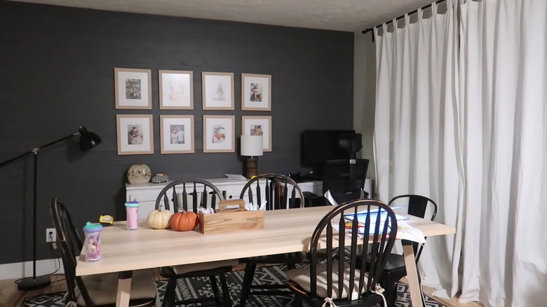 Black dining room