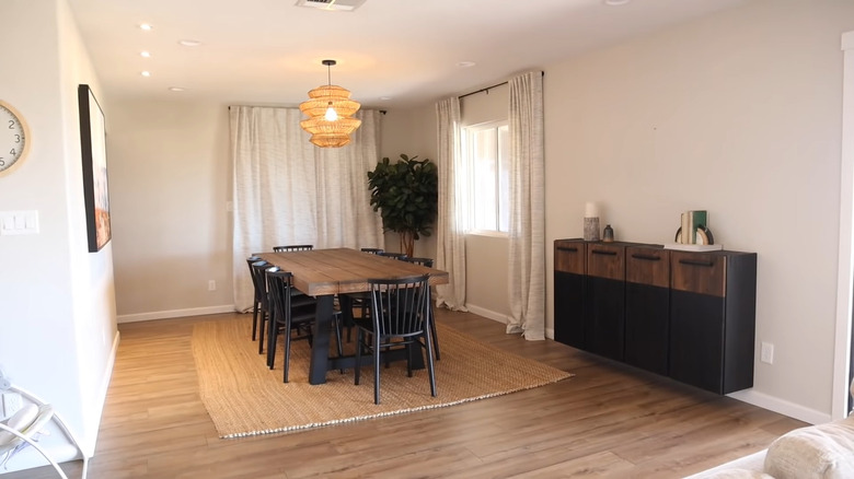 Sparse dining room