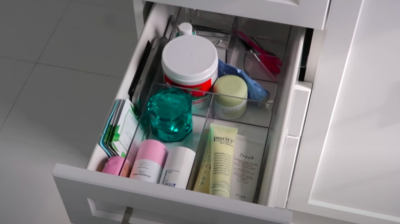 Organized bathroom drawer