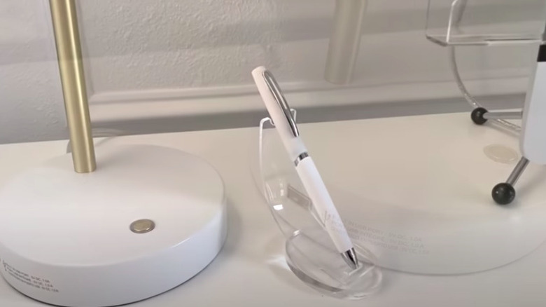 Pen stand on neat desk