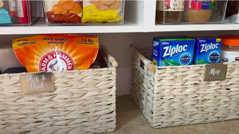 Organized pantry items