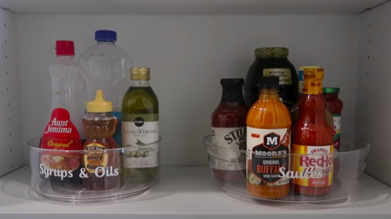 Lazy susan with condiments