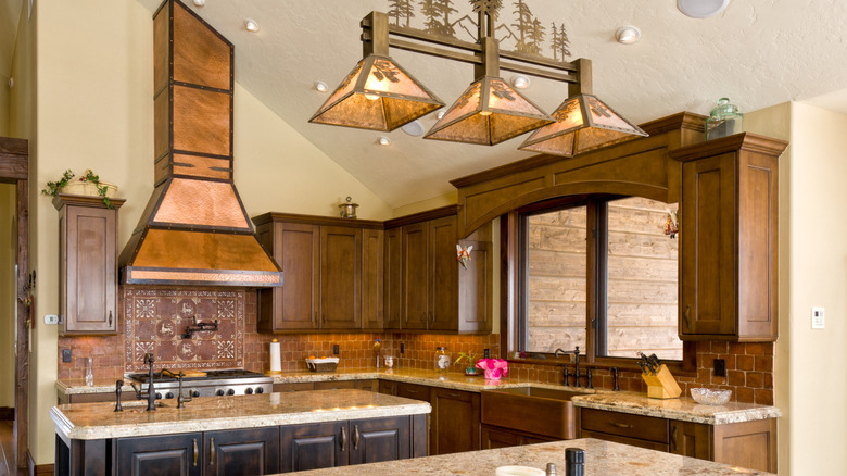 copper backsplash and sink