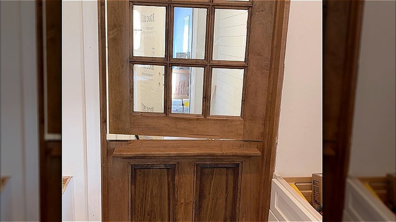 Brown Dutch door