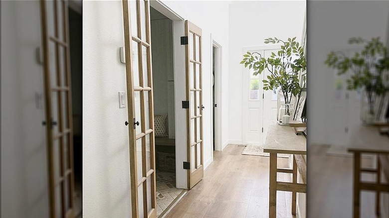 Laundry room French doors