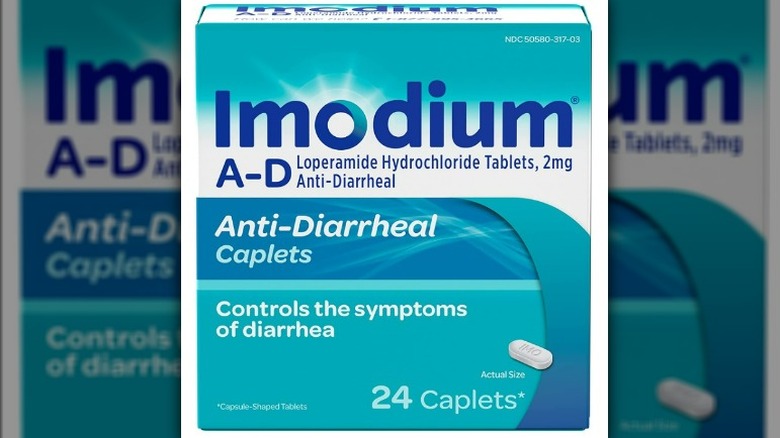 Box of Imodium anti-diarrheal caplets