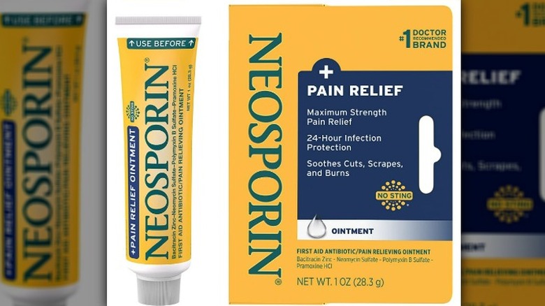 Tube of Neosporin plus pain relief ointment