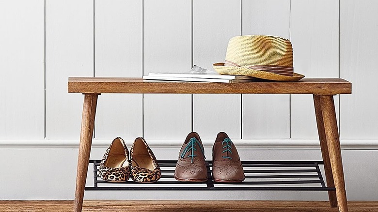 shoe rack bench