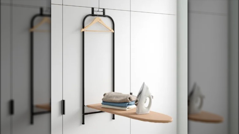 Hanging ironing board