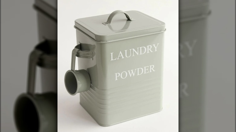 Laundry powder container