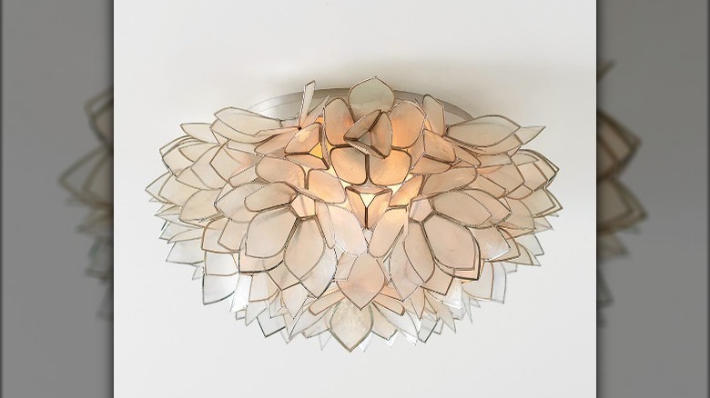 Floral flush mount light