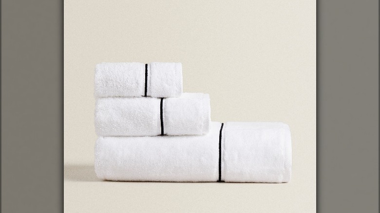 White bathroom towels