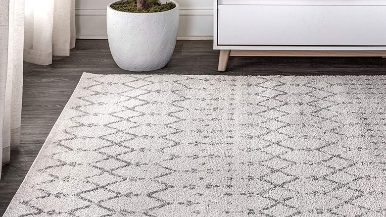 Large grey area rug