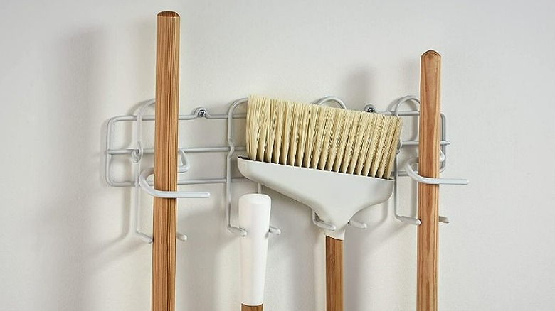 Broom and mop holder