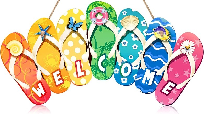 flip-flop welcome sign