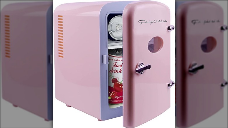 pink mini fridge