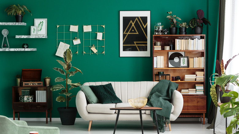 teal living room