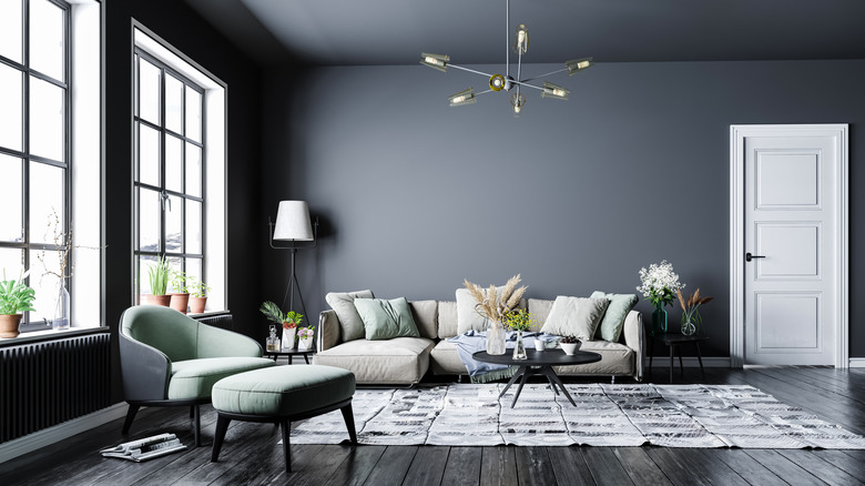 gray living room