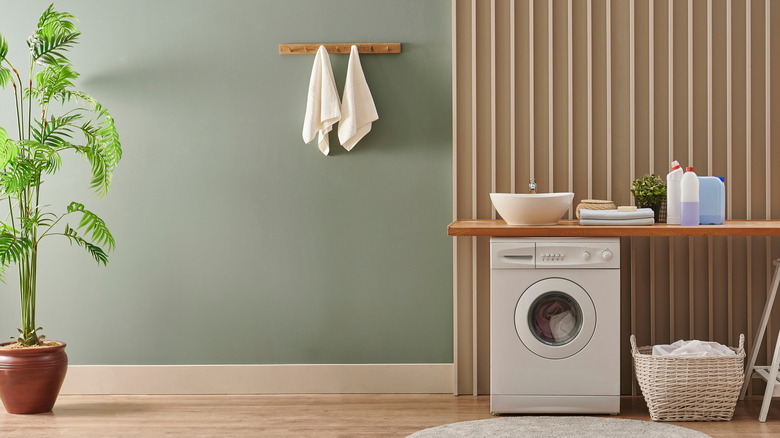 light green laundry room