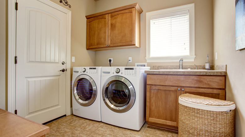 tan laundry room