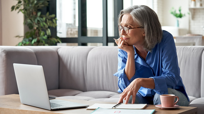 Woman on computer