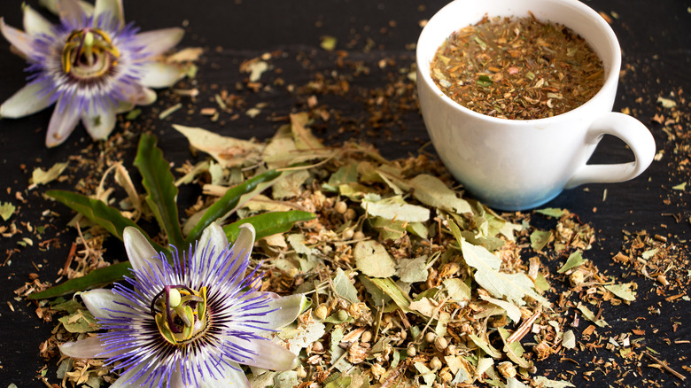 Passionflowers and tea