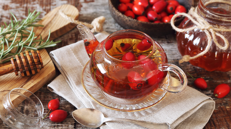 Rose hips and tea