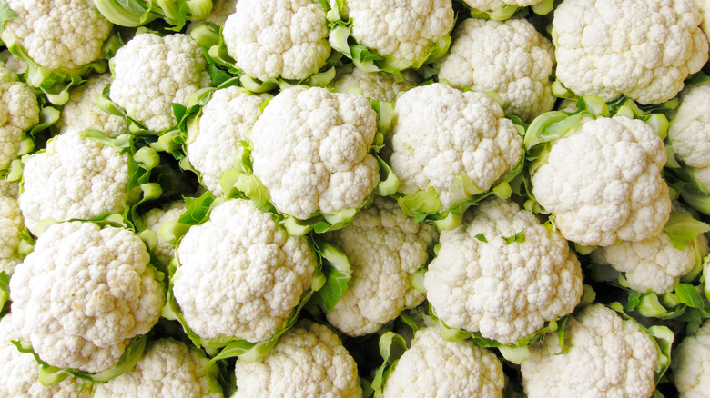 a group of Cauliflower heads