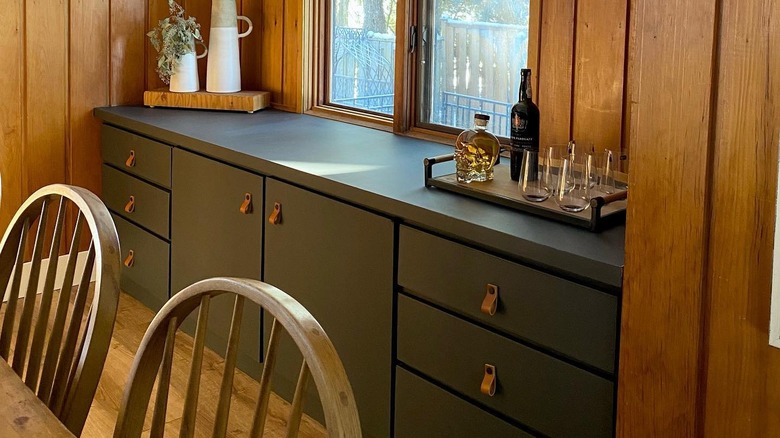 Black painted buffet