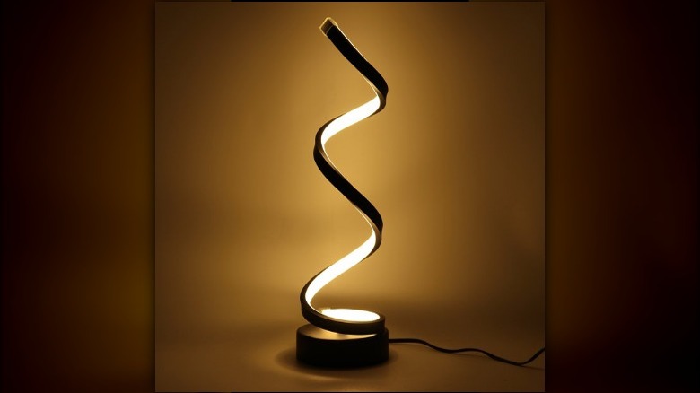 Black abstract desk lamp