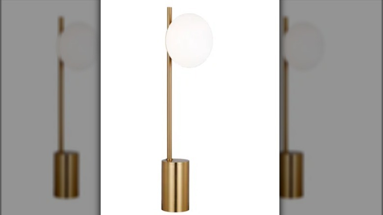 Brass orb desk lamp