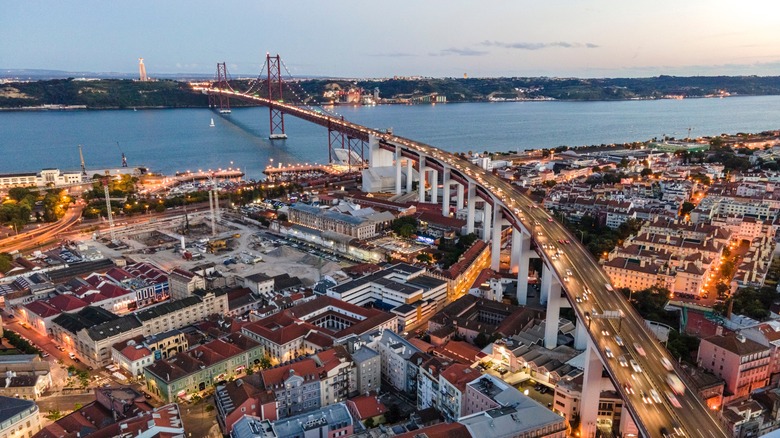 Lisbon with bridge view