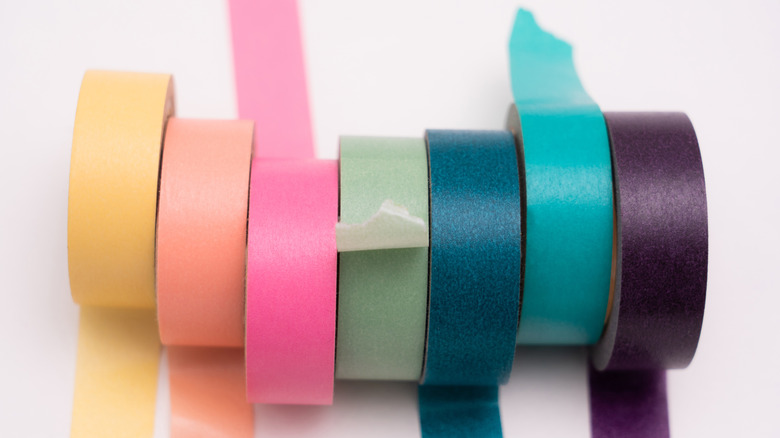 Rolls of colorful washi tape