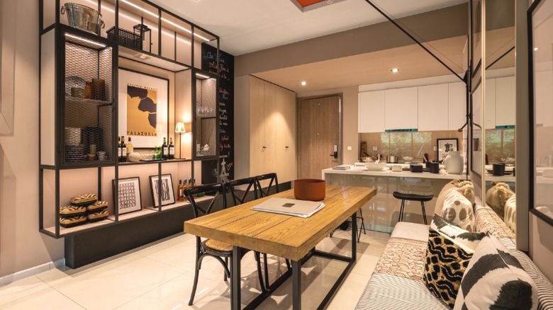 Modern apartment dining room