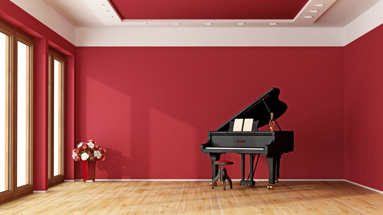 red and white room