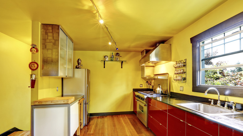 yellow paint in kitchen