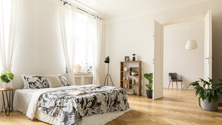 white and wood room