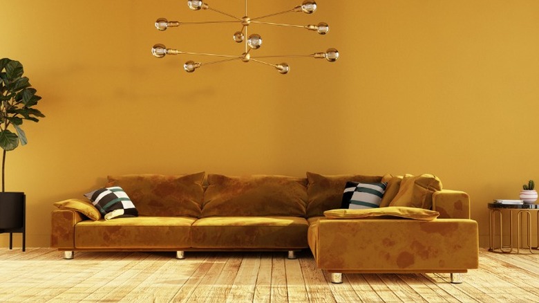 Bright, gold wall