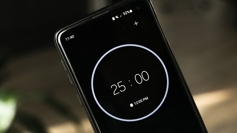 alarm clock on phone